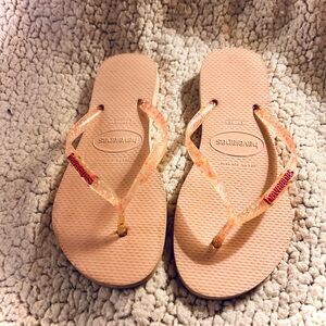 Havaianas Blush Pink Sandals Classic Textured Footbed